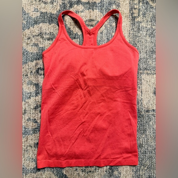 lululemon athletica Tops - Lululemon Ebb to Street Tank Top Bright Coral Size 8 Pristine Condition